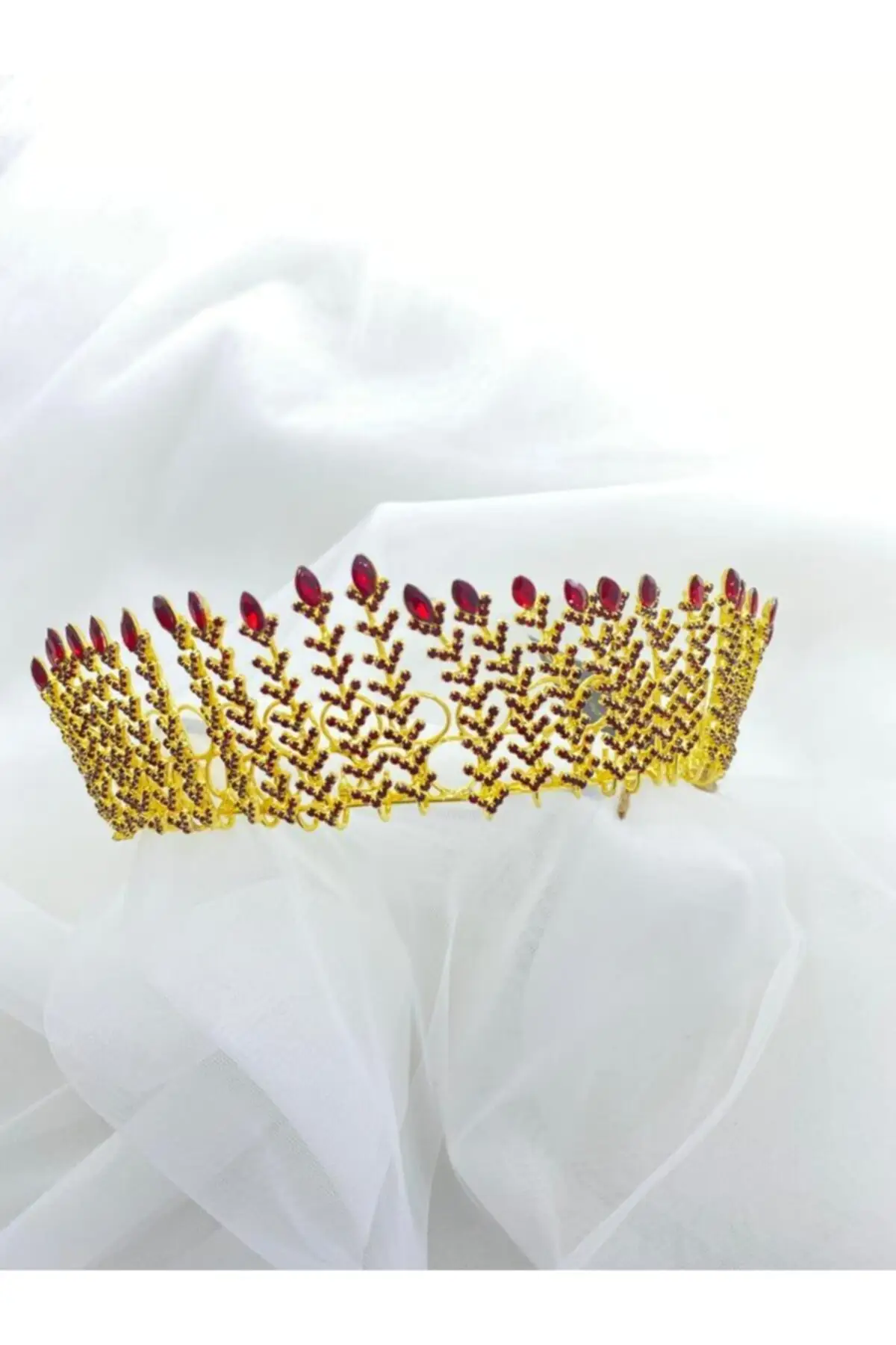 

Bridal Accessories Red Bridal Crown Wedding Handmade For Bride And Bridesmaids