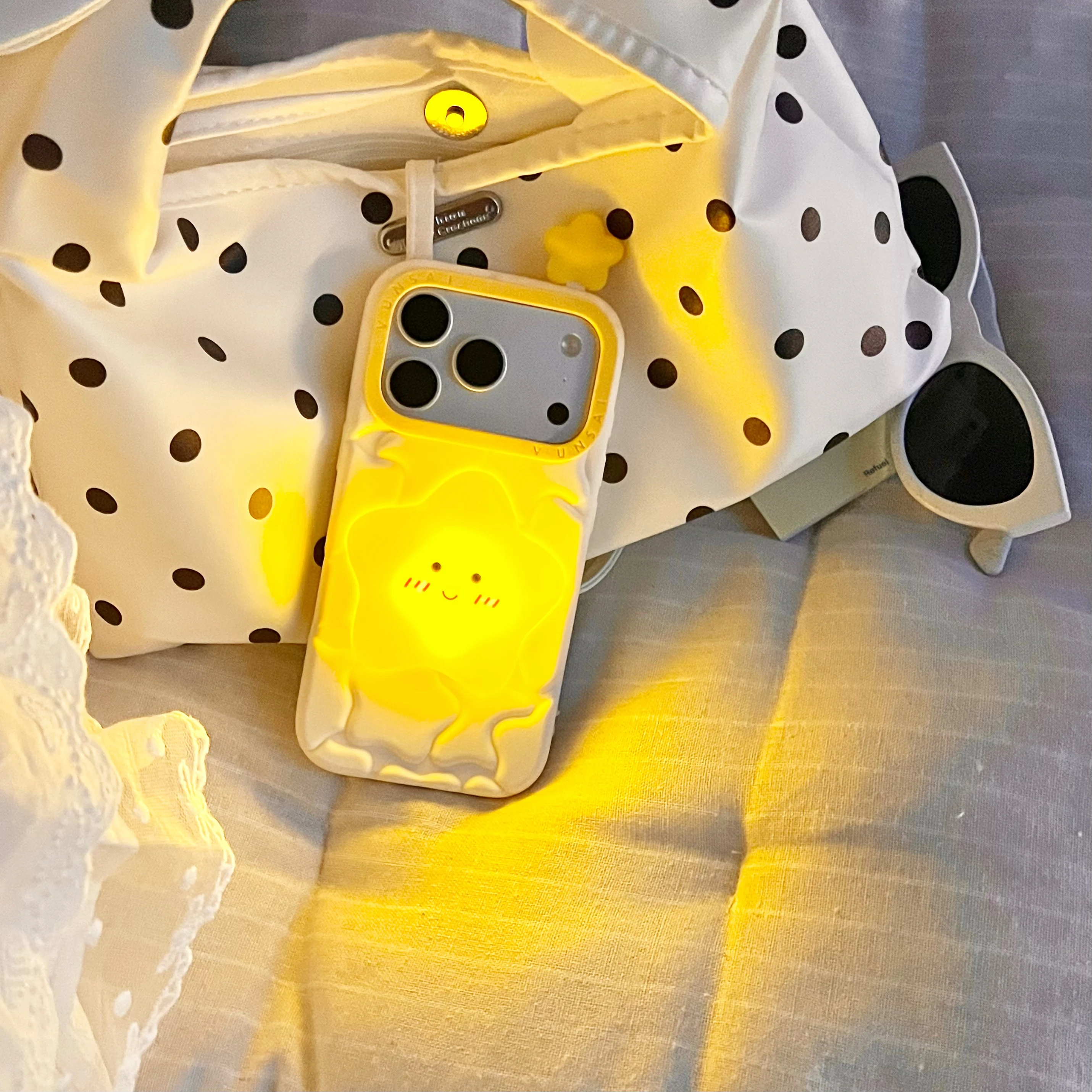 Мягкий силиконовый чехол Kawaii 3D с мультяшными звездами для iPhone 17 16 15 14 13 12 Pro Max, милый противоударный чехол для телефона (art.: 3920dbeabe58d) - 3920dbeabe58d