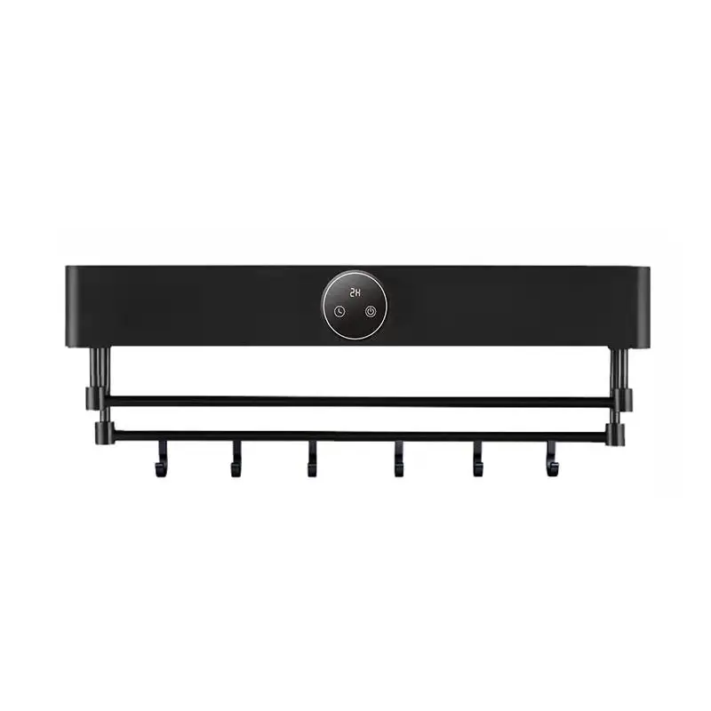 

YCRAYS Black Intelligent Electric Heating Timing Warmer Towel Rack Bathroom Accessories Touch Screen Hot Drying UV Sterilization