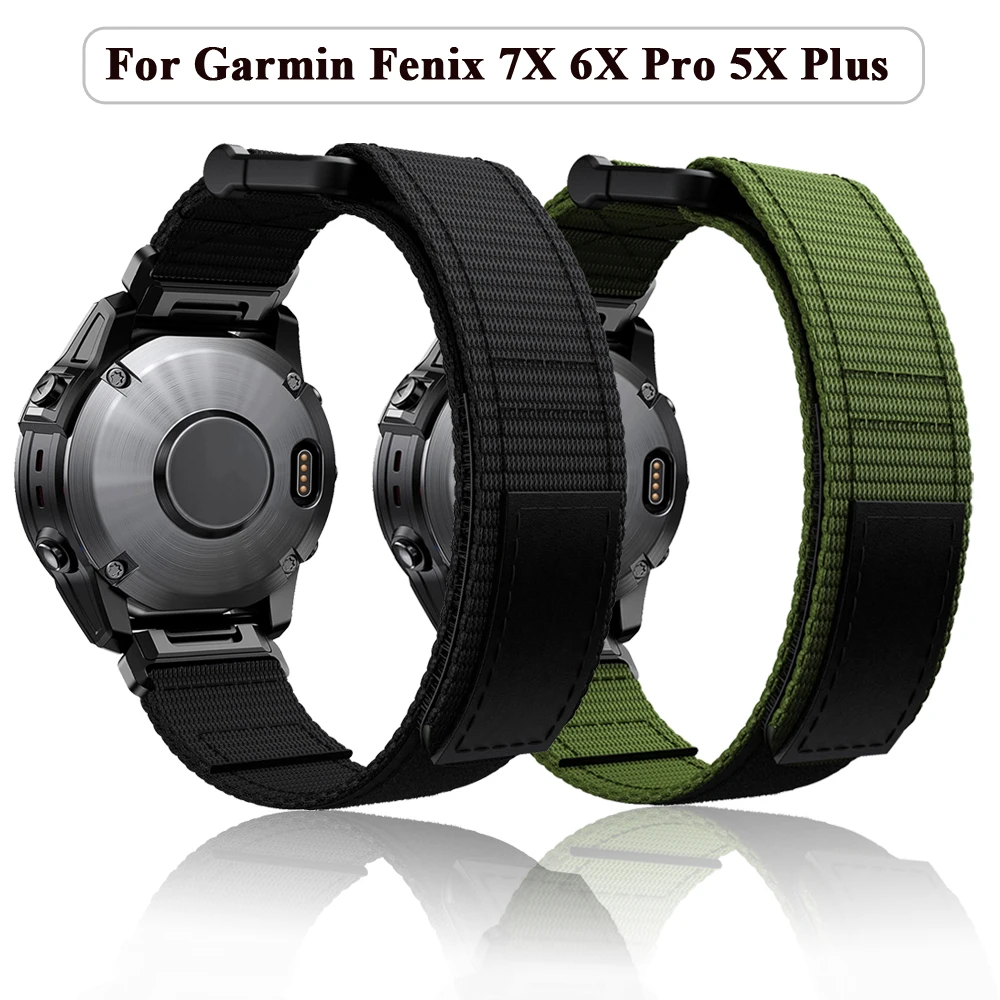 

Сменный нейлоновый спортивный ремешок Smartwatvh диаметром 26 мм для Garmin Fenix 7X 6X 6xpro 5X Plus 3HR/MK1 MK2i/tactical x 7 Pro