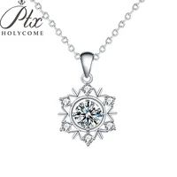 ptx holycome moissanite diamond pendant necklaces for women 925 sterling silver luxury chain trending wedding jewelry
