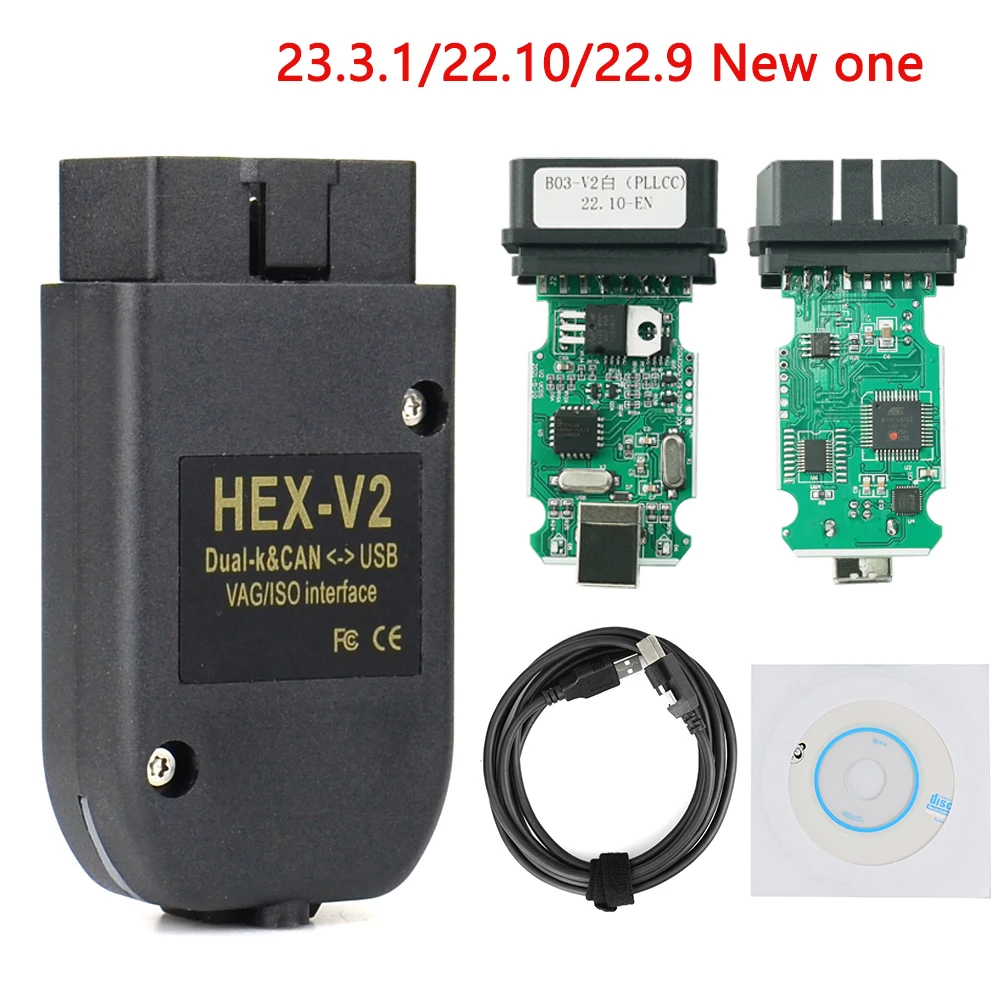 2023 Новинка V23.3.1 VAG сканер VAG инструмент VAG KKL VAG COM Кабель OBD2 Диагностический кабель многоязычный OBD2 сканер HEX V2 VAGCOM