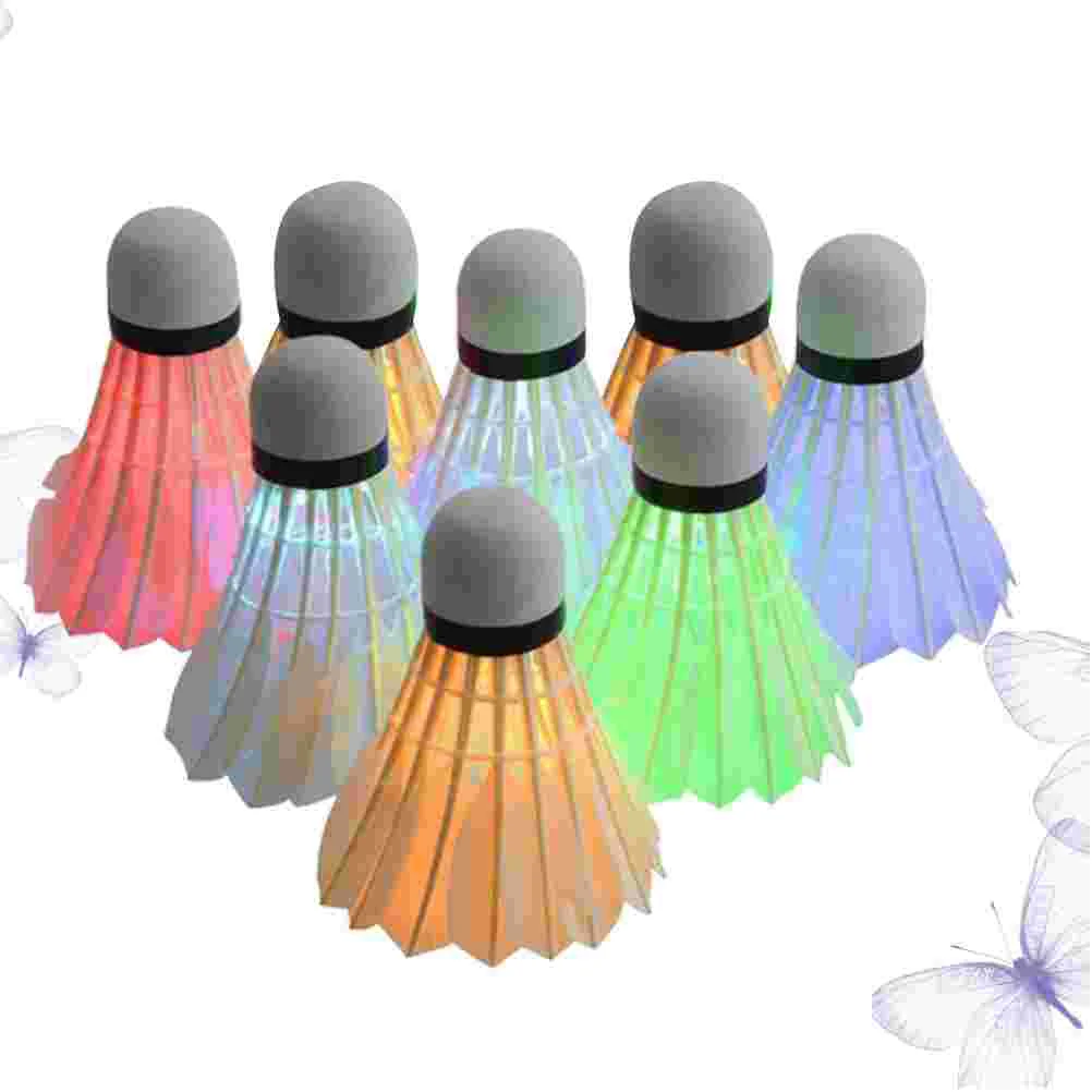 

8 Pcs Badminton Accessories Goose LED Shuttlecocks LED Shuttlecock Badminton Shuttle Badminton Light Birdies Shuttlecock