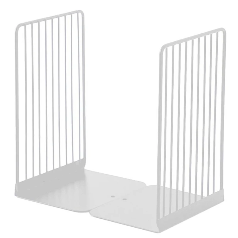

1 Pair Bookend Book Stand Support Desktop Office Magazine Organizer