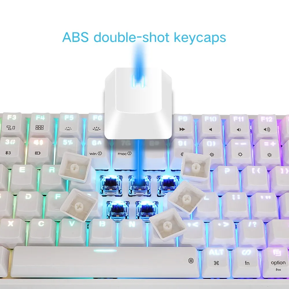 skyloong sk96 gk96 mechanical keyboard 96 keys usb type c bluetooth wireless dual connection mini rgb gaming accessories abs oem free global shipping
