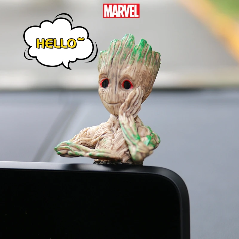 

Marvel Avengers Tree Man Groot Guardians of The Galaxy Mini Toys Action Figure Groot Car Perfume Decoration Kids Christmas Gift