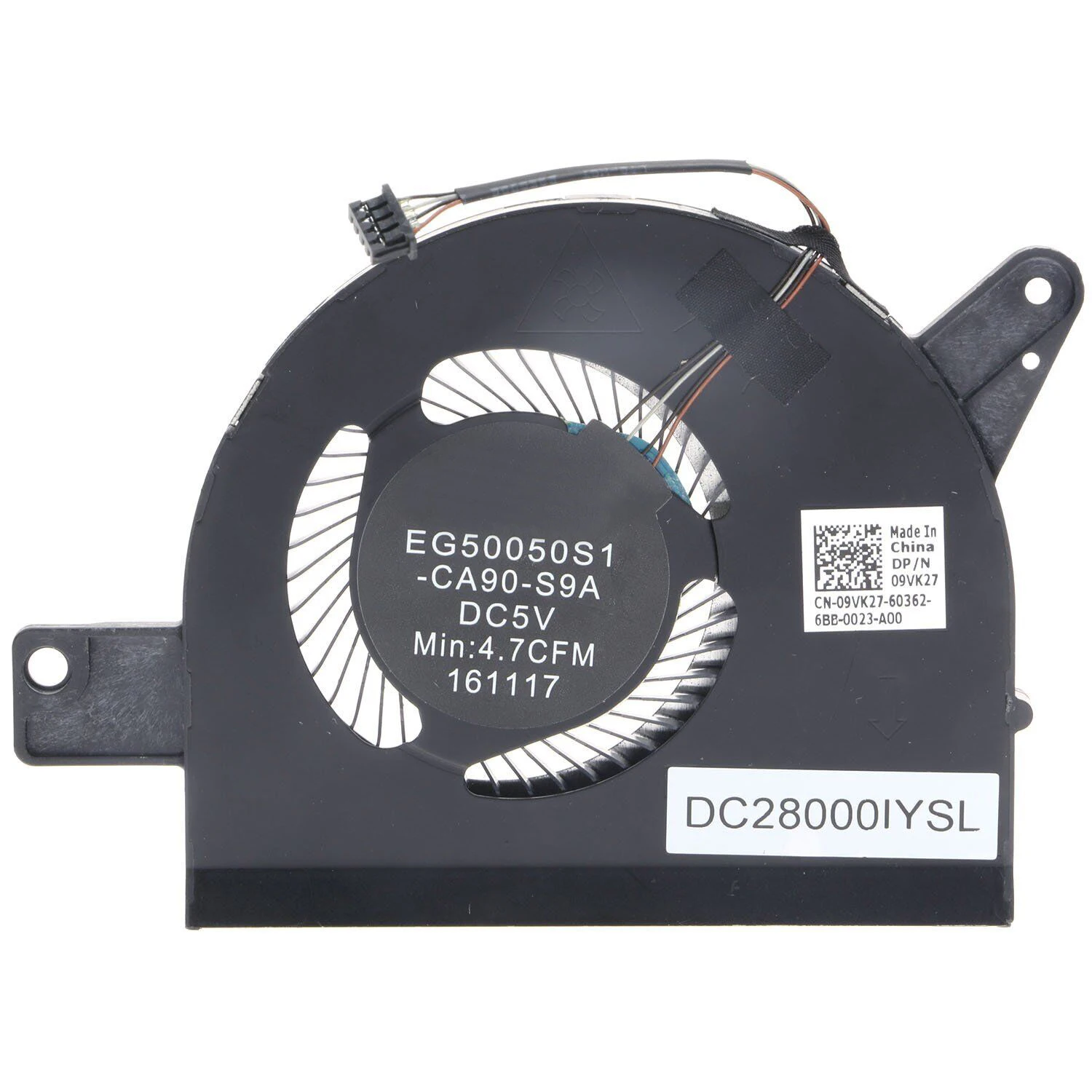 

NEW CPU Cooling Fan For Dell Latitude 5580 P60F 5590 DC28000IYFL 09VK27