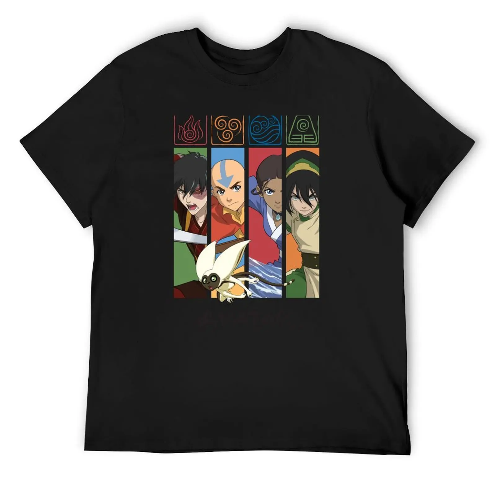 Футболка с панелями персонажей группы Аватар: Последний маг воздуха