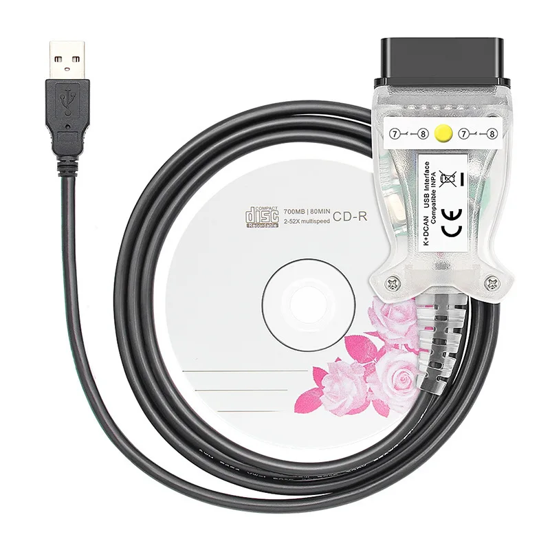 Фото Диагностический инструмент для автомобилей OBD2, чип FTDI K DCAN K+CAN, USB-кабель для сканирования OBD 2, диагностический кабель K + DCAN OBD №5