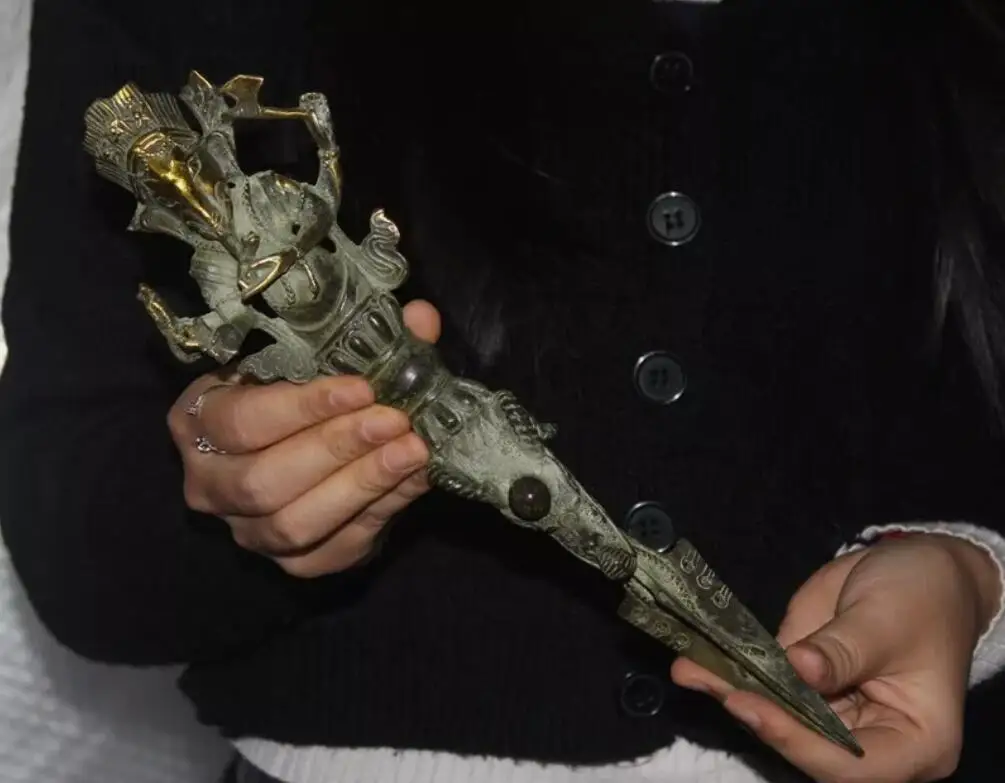 11 8 дюйма бриллиантовый позолоченный слон Холла Ваджра оборудование для кинжала