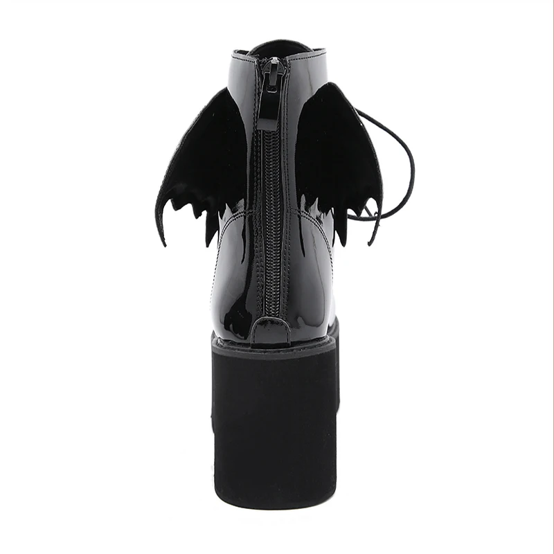 Женские ботильоны в стиле панк с крыльями ангела женские готические