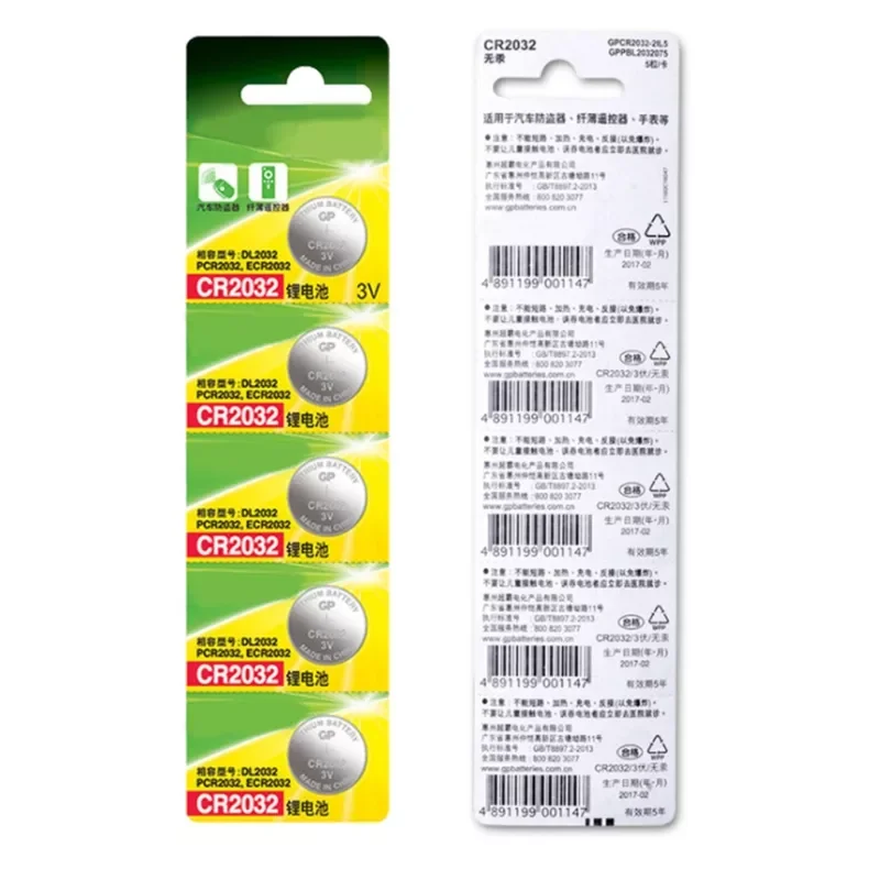 

Energy 5pcs 3v Button Cell Coin Lithium Batteries for Watch Toy Mother Board