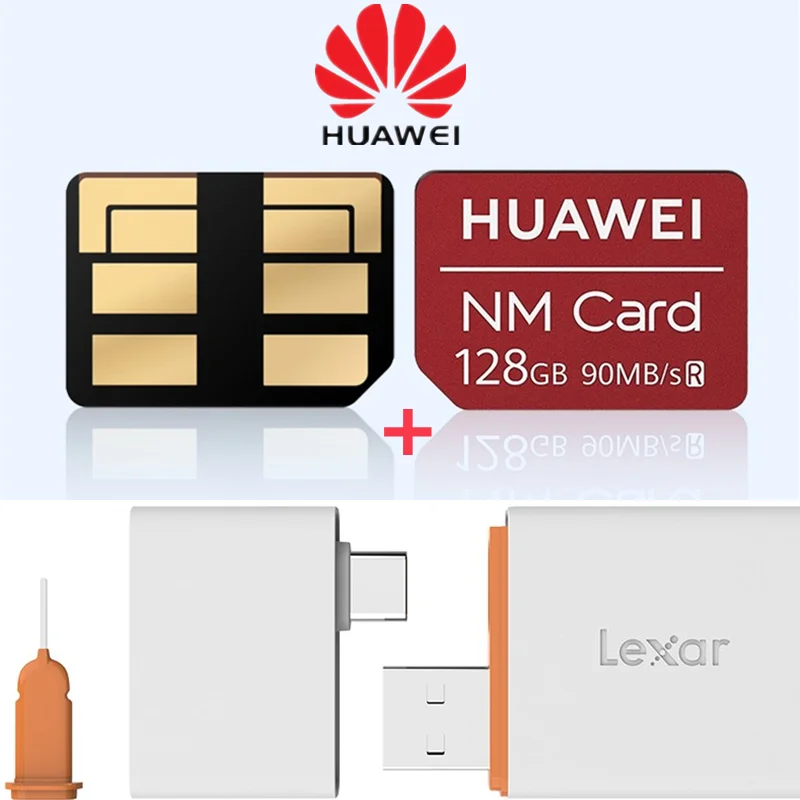 Оригинальная карта памяти Huawei NM 128 ГБ/256 ГБ nano для Mate20/30/40pro Nova series кардридер Lexar |