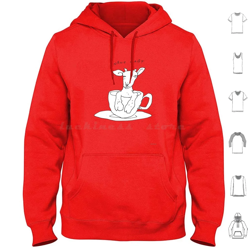 

Nano Goat Hoodie cotton Long Sleeve Goat Goats Small Teacup Cup Crockery