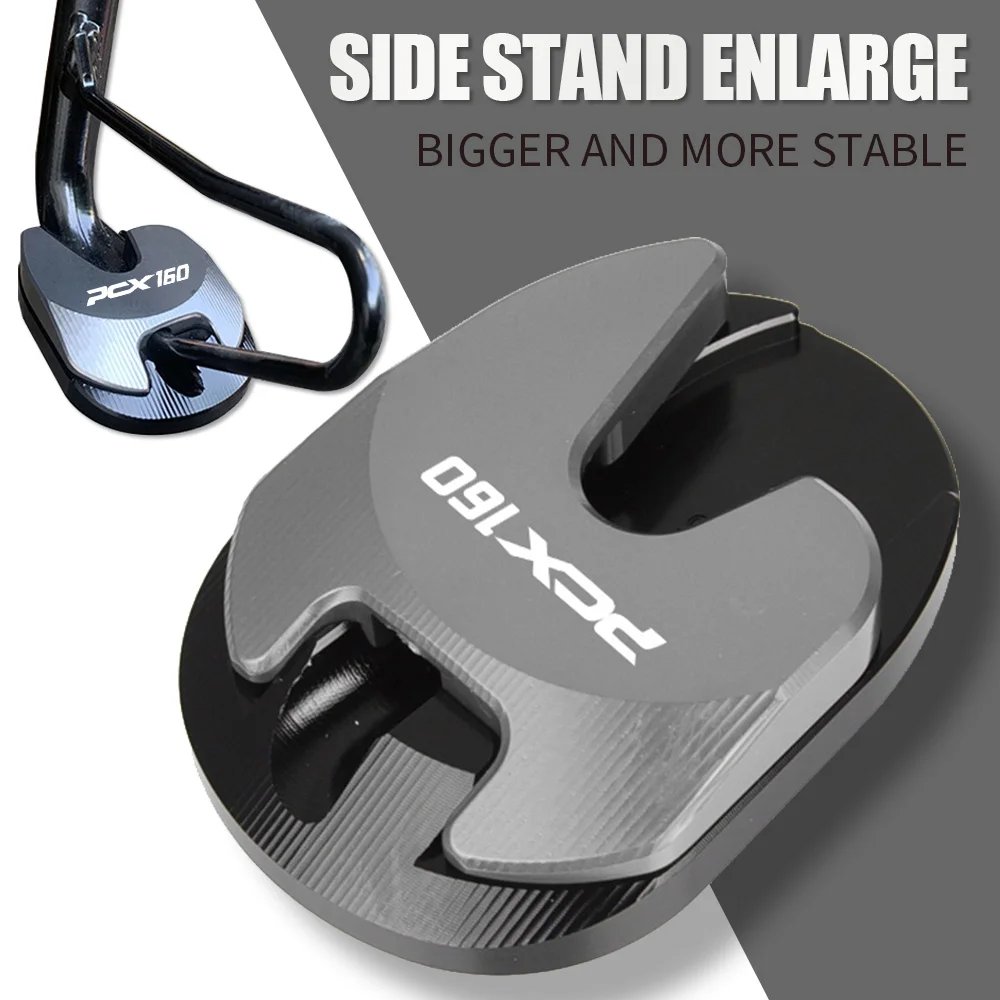 

FOR HONDA PCX160 2020 2021 2022 Motorcycle Accessories PCX 160 Side Stand Enlarger Pad Support extension Side brace assist