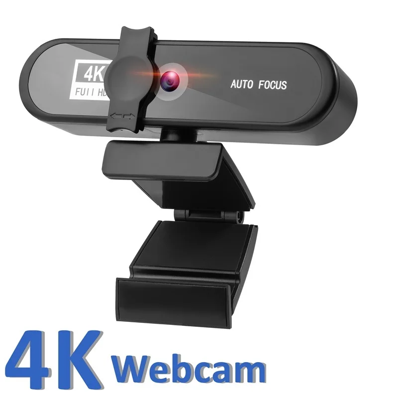 

Веб-камера 4K Full HD 1080P для ПК, компьютера, ноутбука, объектив для записи видео с автофокусом, веб-камера 8 Мп с микрофоном и крышкой для конфиден...