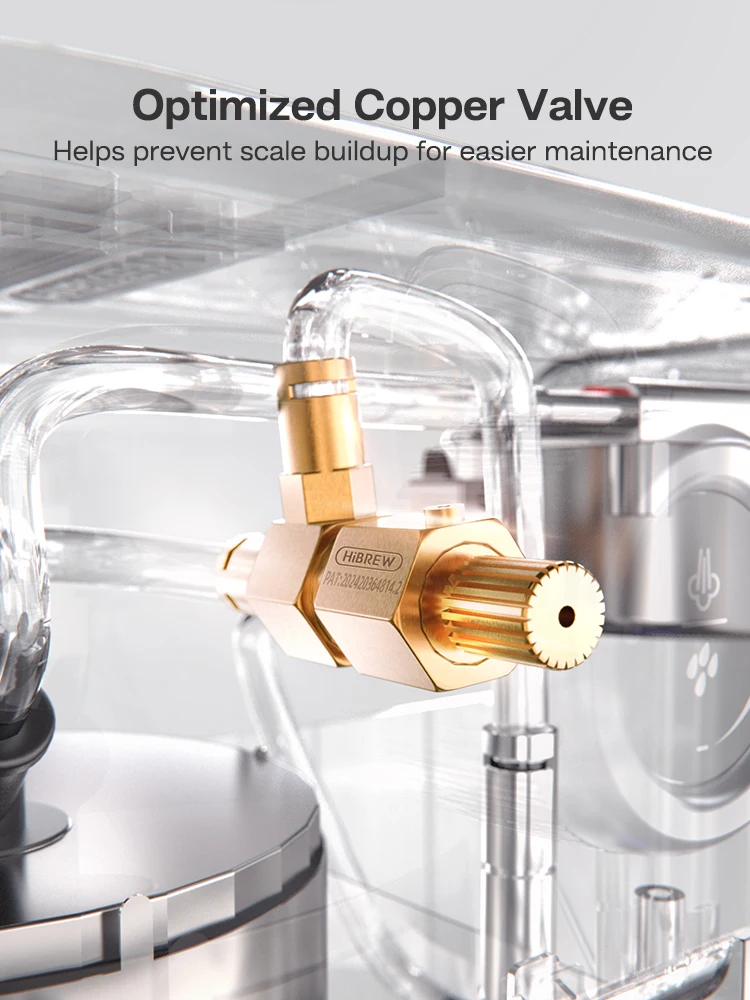 HiBREW 20Bar Полуавтоматическая кофемашина для эспрессо с регулируемой температурой