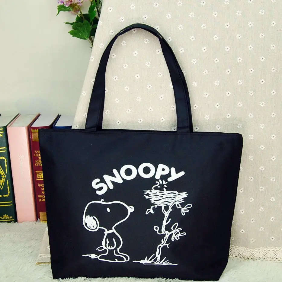

Snoopy Shoulder Bag Canvas Bag Shopping Bag Handbag Large Capacity Cartoon Office Student Shopping Designer Purse Luxury