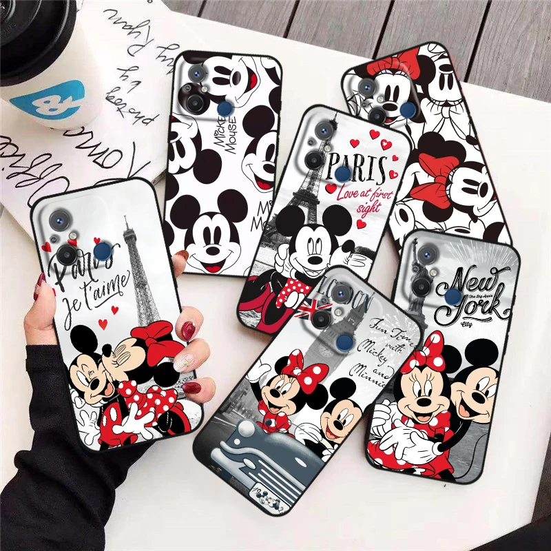

Mickey Minnie London New York For Xiaomi Redmi 12C 11 A1 Plus 10 10X 9T 9C 9C 8 7 6 4G 5G Silicone TPU Soft Black Phone Case