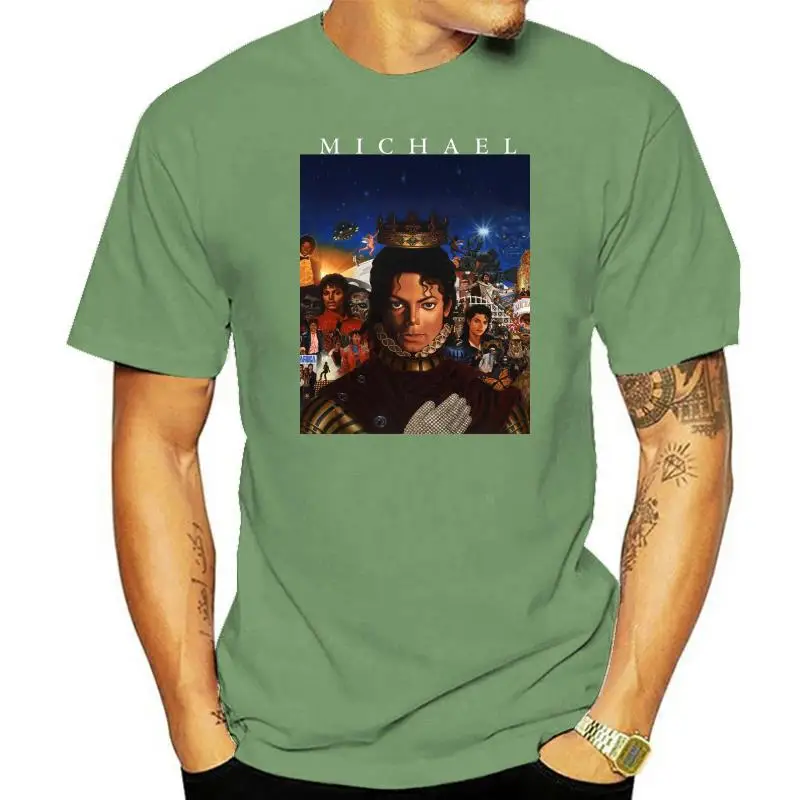 

Michael Jackson Michael Cd Cover Retrospective Licensed Adult Unisex T-Shirt Loose Size Tee Shirt
