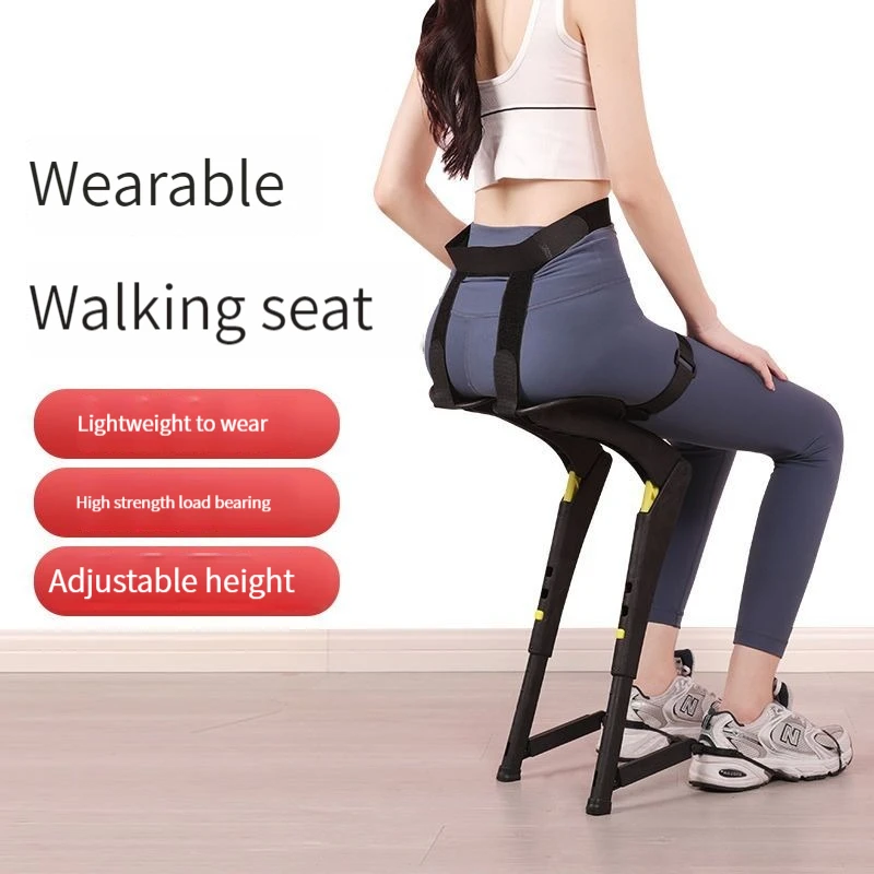 Less Chair Wearable Fishing Tool Standing Worker's Seat Carriable Bench Foldable Stools Portable
