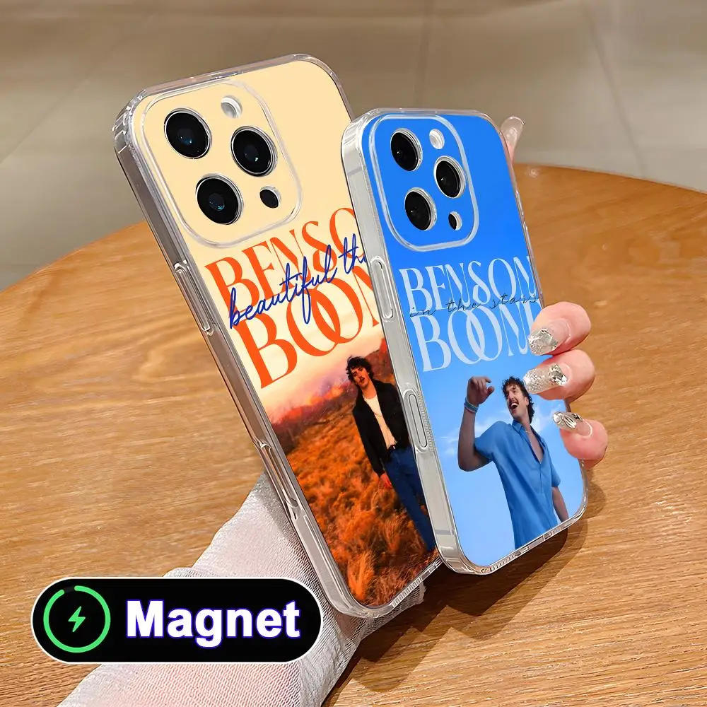 Фото Чехол для телефона Benson Boone для iPhone 18 17 16 15 14 13 12 11 Air Pro Max Plus Mini, мягкий прозрачный чехол из ТПУ с магнитом. №2
