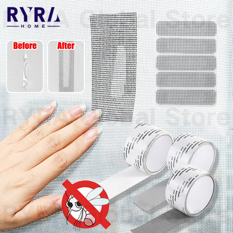 

Window Net Anti-mosquito Mesh Screen Repair Tape Repair Broken Hole Window Waterproof Patch Net Strong Self-adhesive Mesh Tape