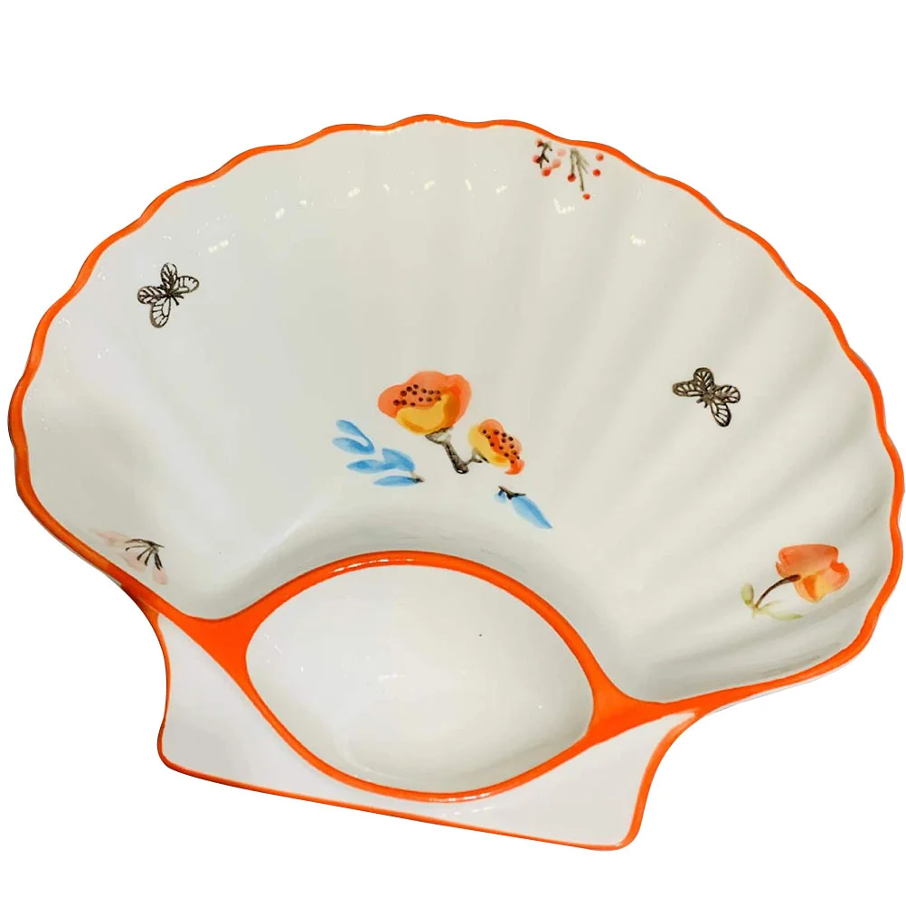 

Plate Serving Sushitray Dumpling Porcelain Plates Sandwich Soup Combo Ceramic Saucesashimi Divided Dessertdip Divider Set Chips