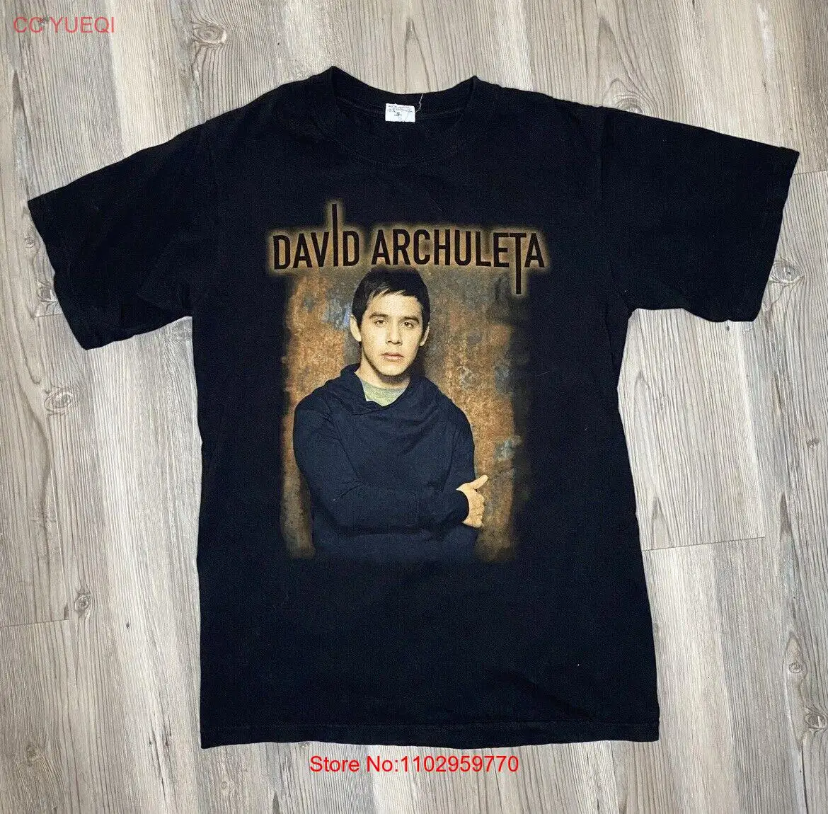 Маленькая черная футболка David Archuleta 2008-2009