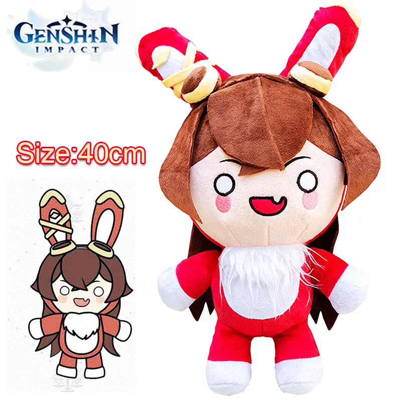 

NEW Game Genshin Impact Amber Rabbit Plush Doll Stuffed Toy Anime Wind Ice Slime Cosplay Pillow Gift 40cm