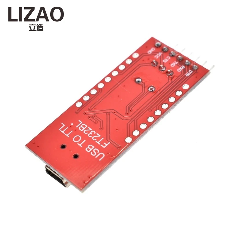Фото Модуль последовательного интерфейса LIZAO FT232RL USB 2.0 на TTL, преобразователь уровня напряжения 3.3V ~ 5V DC, плата-адаптер FT232BL для загрузки программ и отладки №5
