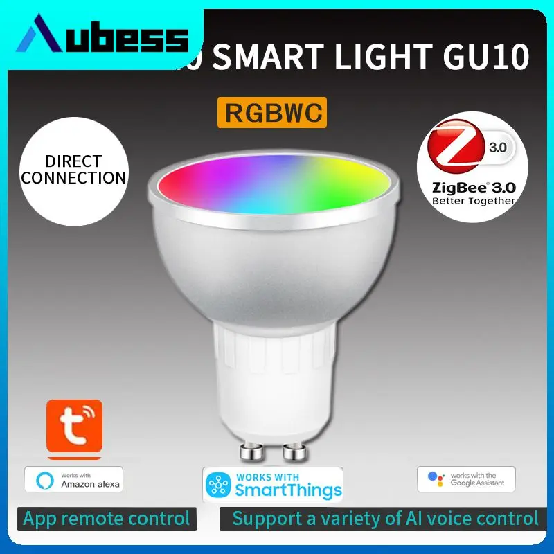 

Умная Светодиодная лампа Zigbee 3,0, умная лампа с голосовым управлением, работает с Alexa Google Home, светодиодная лампа Smart Home, Tuya Rgbcw