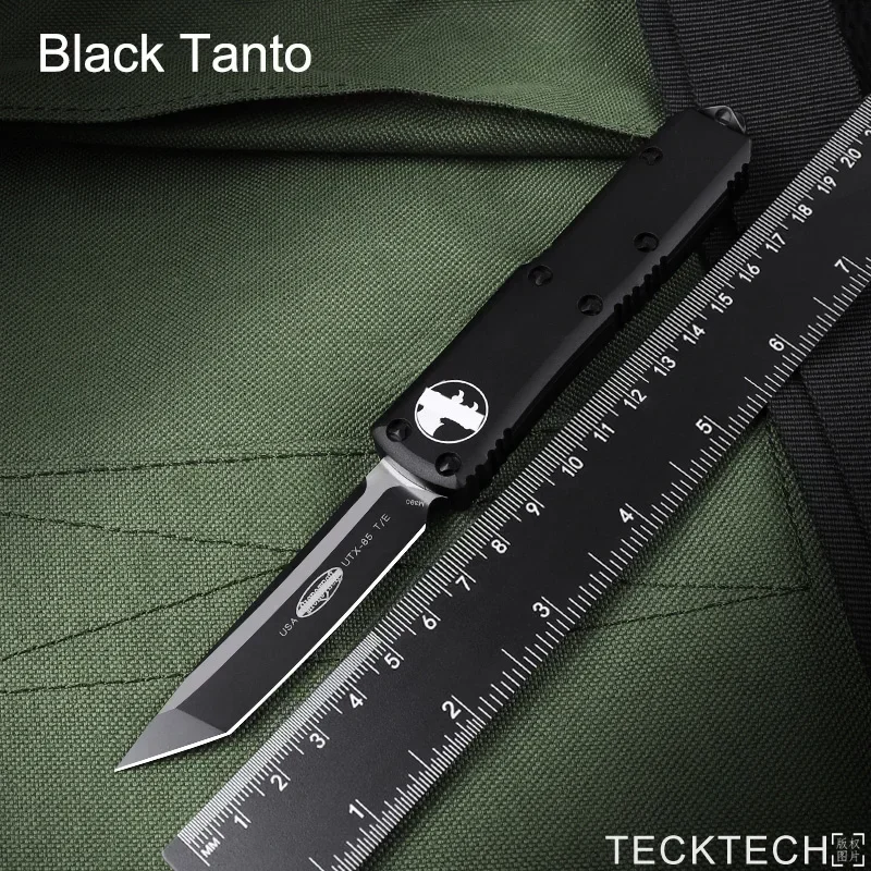 Черный T/E Tanto Blade UTX 85 Micro Ultra Tech Knife Ultratech UTX-85 CNC EDC Defense Боевой тактический карманный