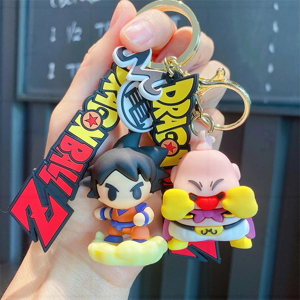 

Dragon Ball Anime Figure Keychain Cartoon Toy Son Goku Trunks Car Keychain Holder Bag Backpack Ornaments Accessories Kids Gifts
