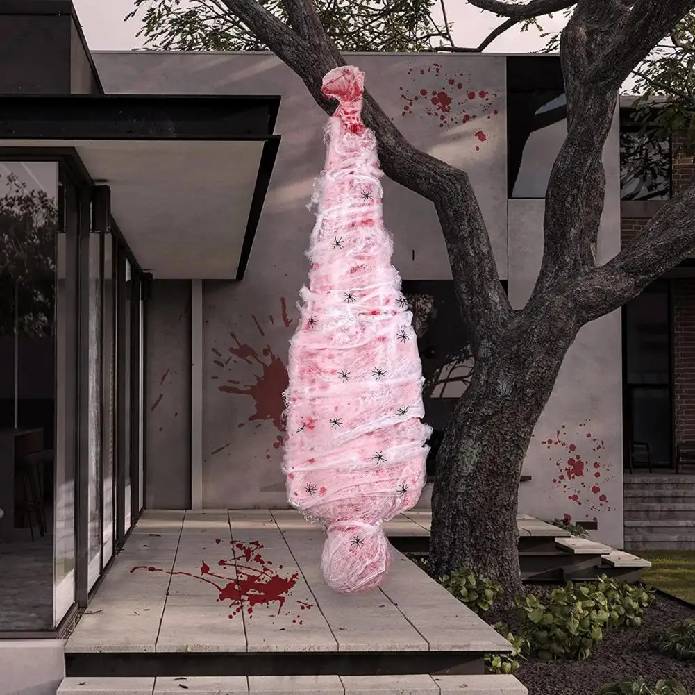 

Fake Corpse Decor Halloween Props Realistic Hanging Corpse Set Bagged Corpse Decoration for Haunted Houses Photography Fake