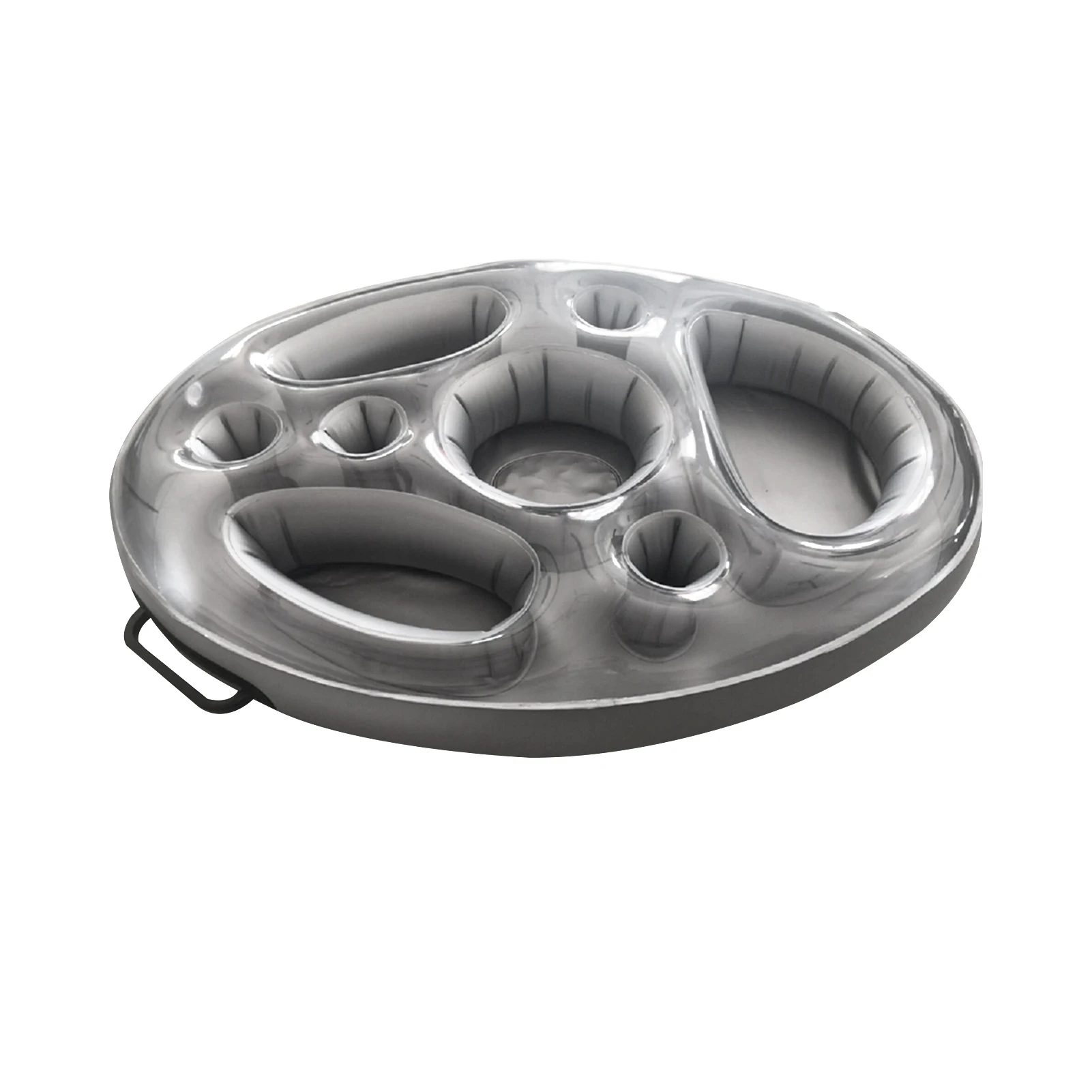 

PVC Reusable Versatile For Pool Beach Inflatable Coasters With 8 Holes Serving Bar Outdoor Large Capacity Floating Drink Holder