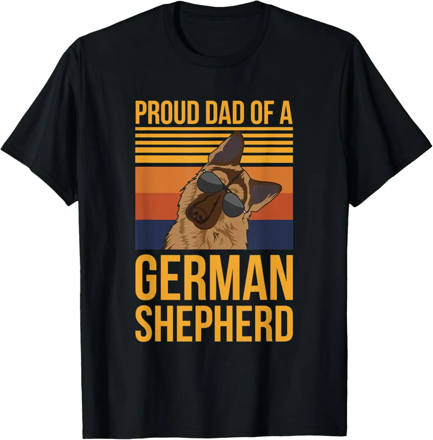Мужская футболка с дизайном немецкой овчарки для папы