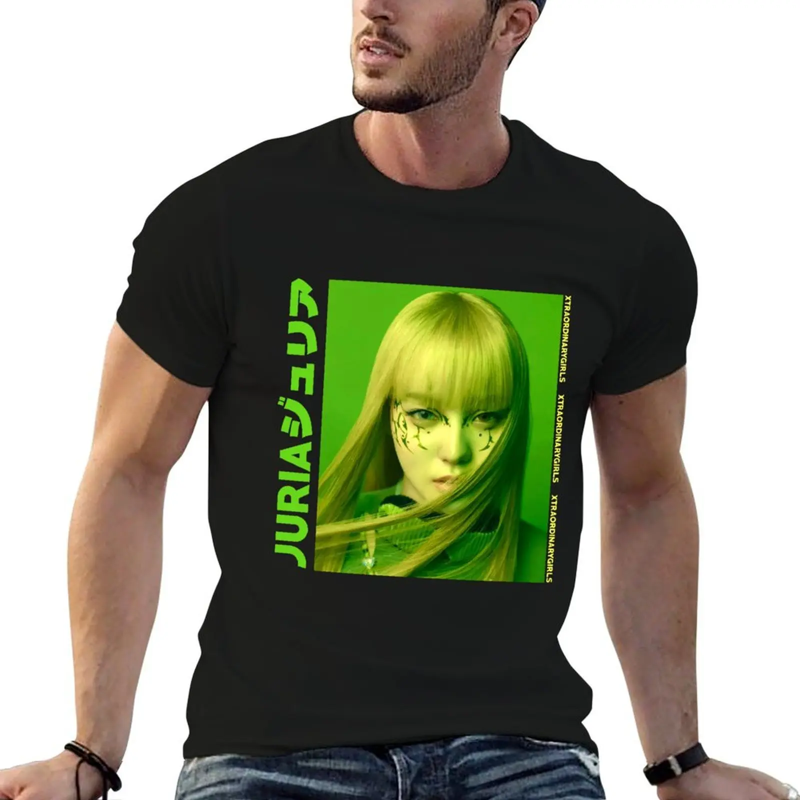 Фото Футболка Kpop Juria XGALX Xtraordinary Girls ALPHAZ, дышащая спортивная футболка для мужчин №1