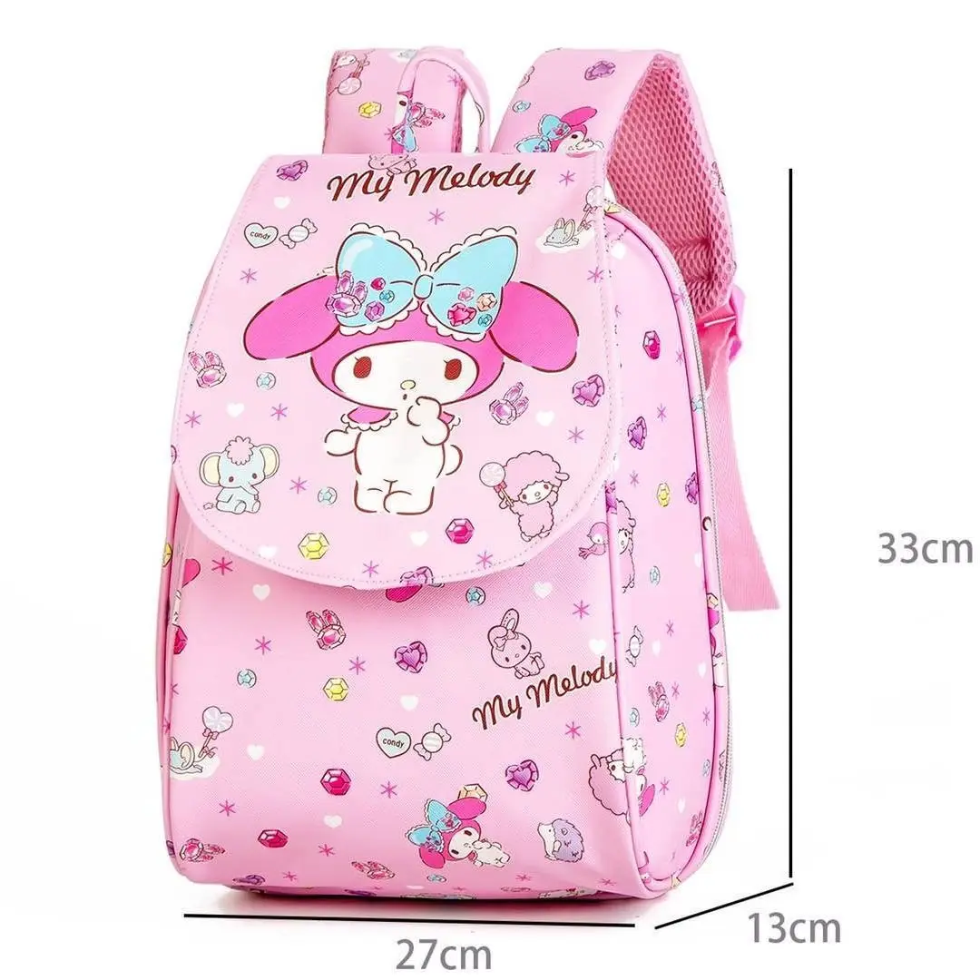 

Sanrio Mymelody Backpack Kawaii Female Korean Version of The College Style Student Flip Backpack Printed Waterproof Backpack
