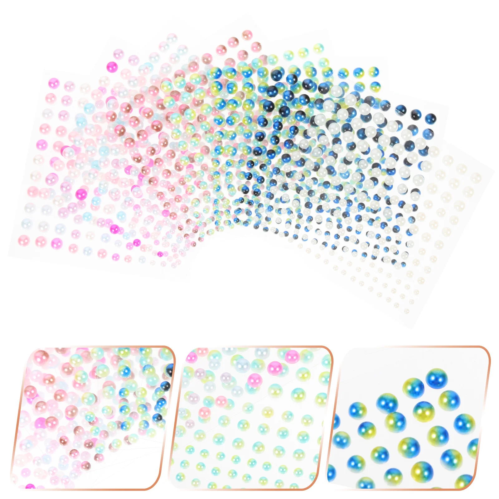 

8 Sheets Decorative Sticker Pearl Hair Stickers Stickers Stickers Pearls For Crafts On Hair Pearls
