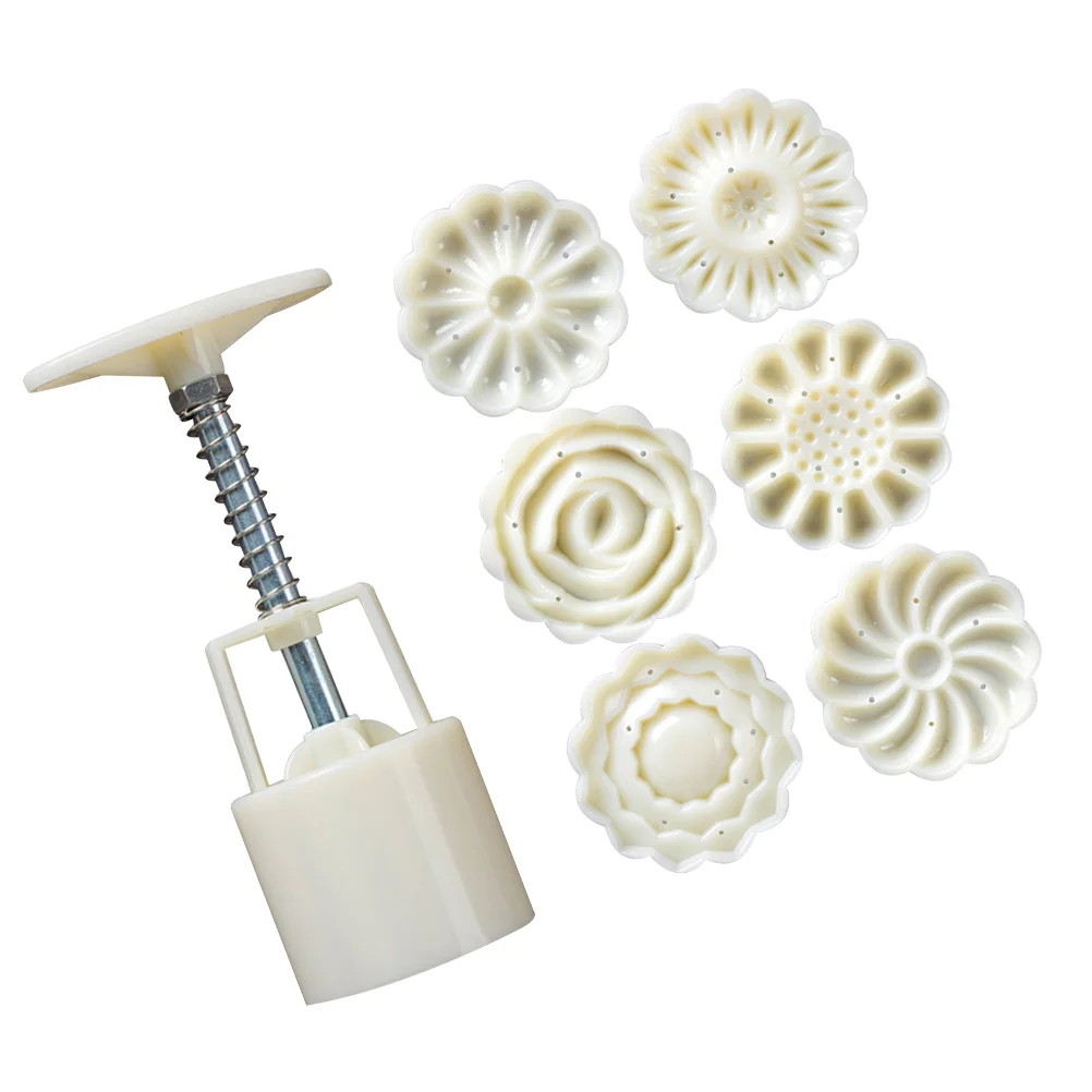 

Cake Moonmooncake Mold Baking Cookie Press Stamps Hand Withpressedstamp Maker Set Molds Tool Biscuit Dessert Diy 3D Round