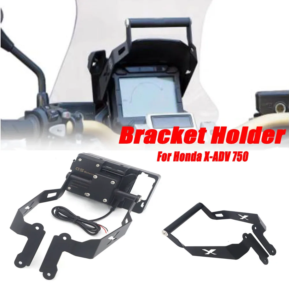 

For Honda X-ADV 750 XADV 750 2017-2019 Stand Holder Phone Mobile Phone GPS Plate Bracket Phone Holder USB