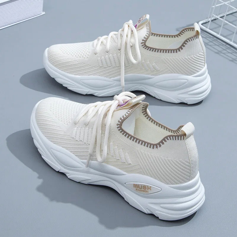 

Weave Mesh Women's Sneakers 2022 Spring Breathable Running Shoes for Women Fashionable Casual Student Sneakers Zapatillas Mujer