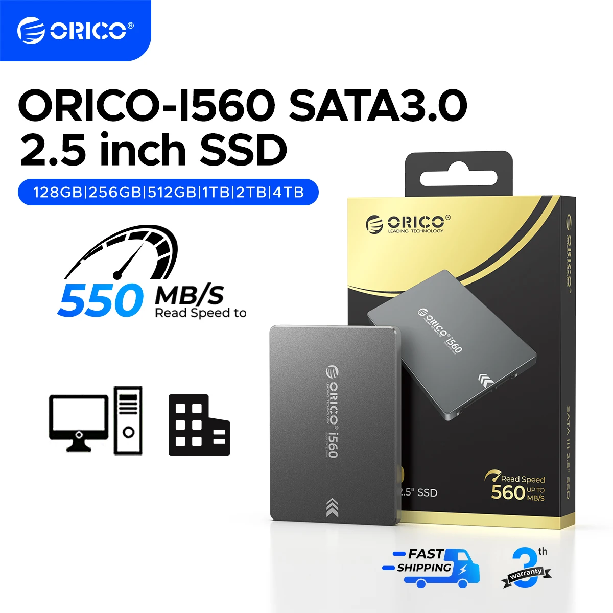 Внутренний твердотельный накопитель Orico 1 ТБ SATA SSD 2,5-дюймовый ...