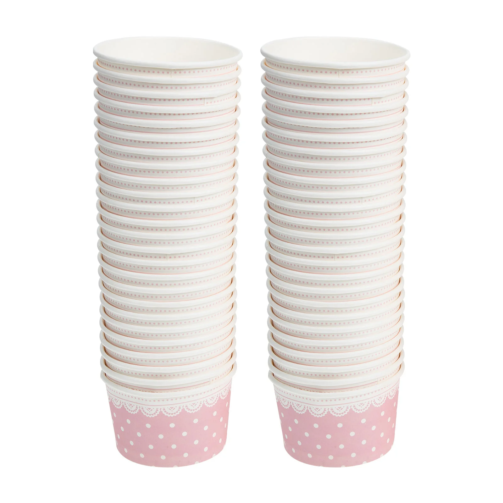 

50pcs Disposable Dessert Cups Multipurpose Ice Cream Cups Paper Bowls Portable Paper Yogurt Cups for Party Home Restaurant Shop