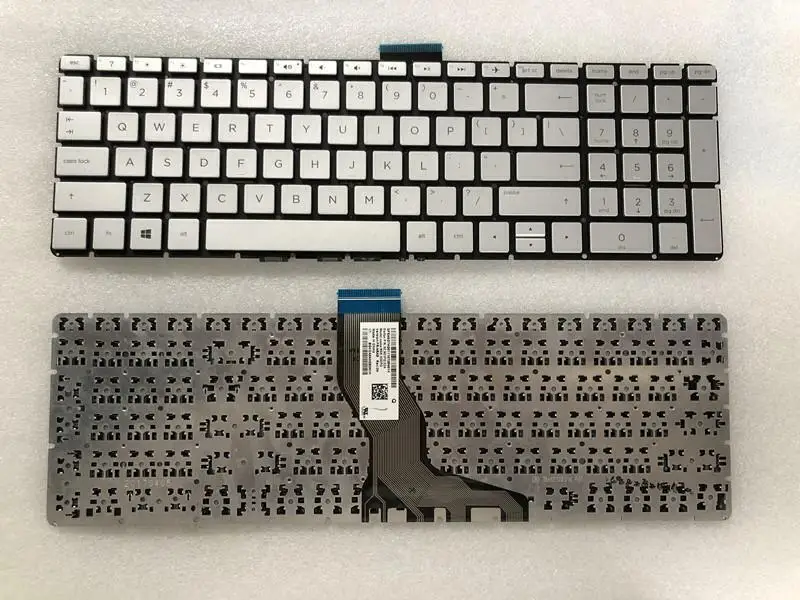 Для HP 250 G6 255 G6 15-BS 15T-BS 15-BW 15Z-BW 15-BP 15-CB 15-CK TPN-Q190 TPN-Q193 15-CC Клавиатура США Серебристая без подсветки