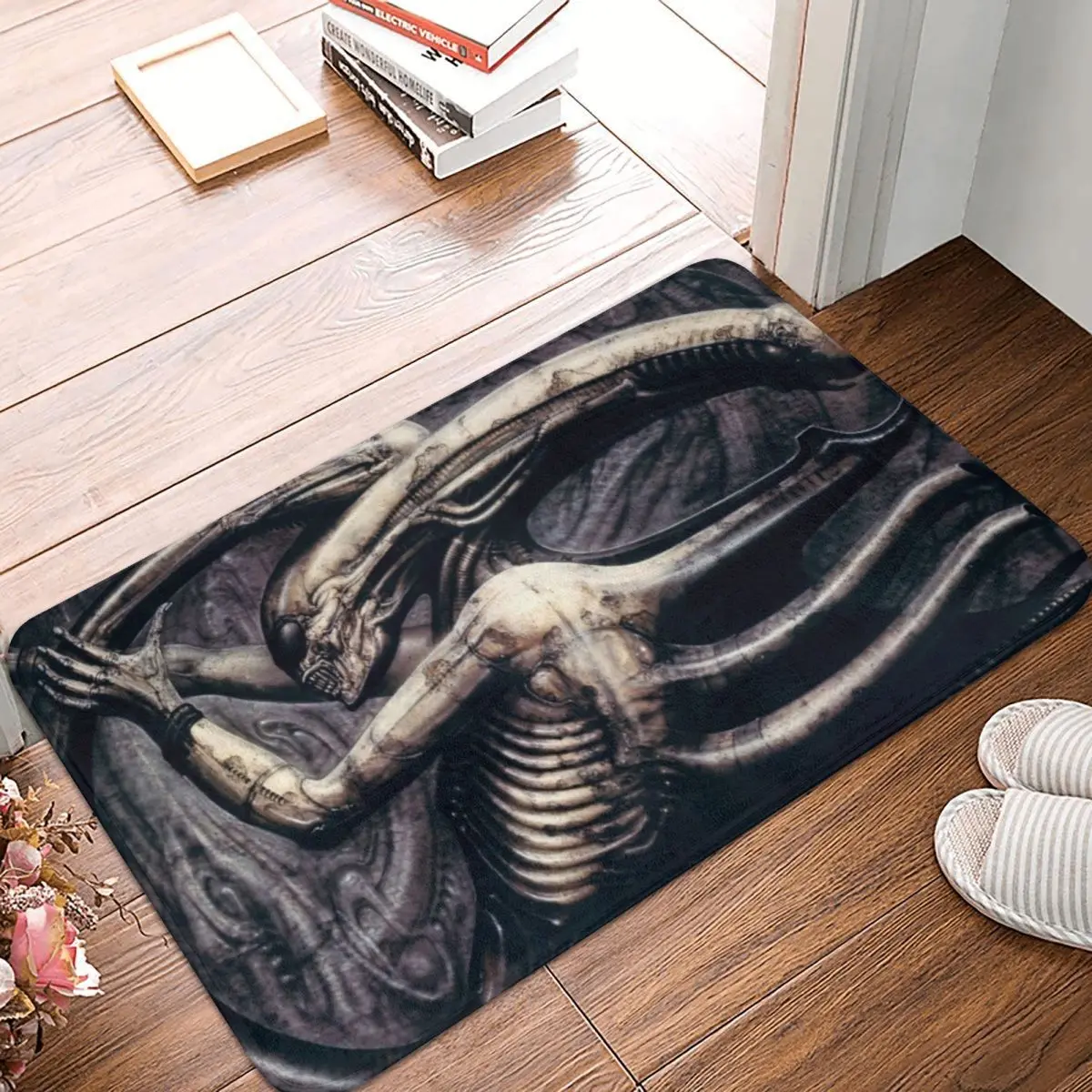 

Alien Xenomorph HR Giger Doormat Rug carpet Mat Footpad Polyester Anti-slip Cushion Floor Mat Entrance Kitchen Foot Pad