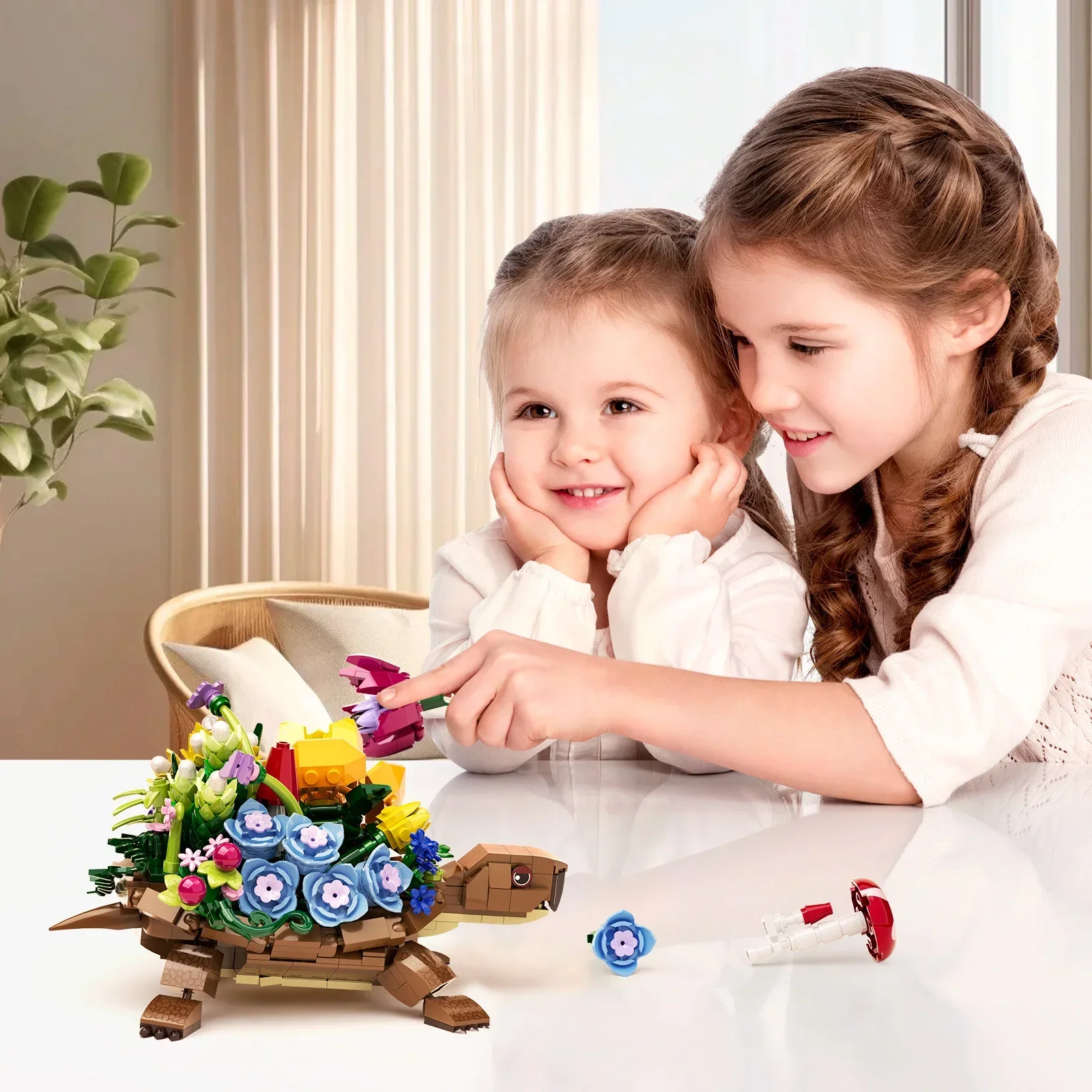 MOC креативный забавный набор строительных блоков для животных подводный мир