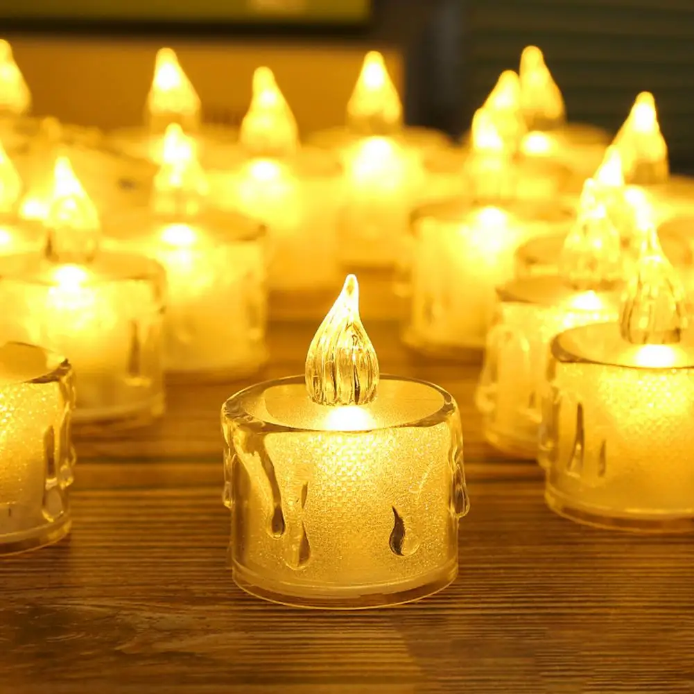 Attractive Vivid Led Candle Lamp Ornament  Beautiful Small Tea Wax Light