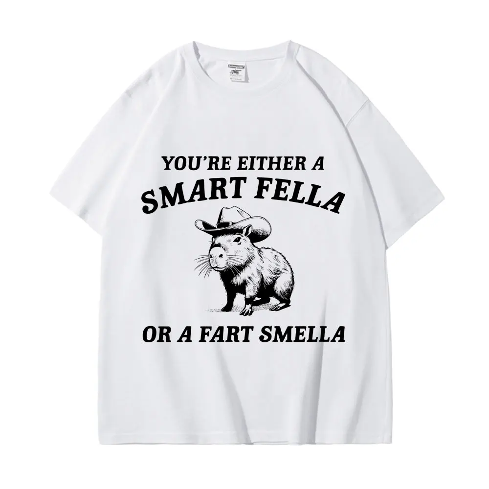 Футболка унисекс с надписью You A Smart Fella or Fart Smella Meme